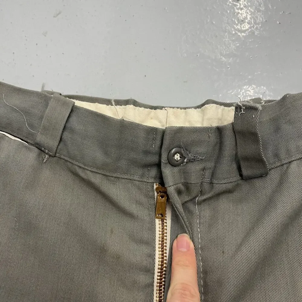 Vintage 60s Big Mac Grey Sanforized Workwear Chinos 30x28